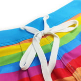 Rainbow Pride Drawstring Swim Trunks